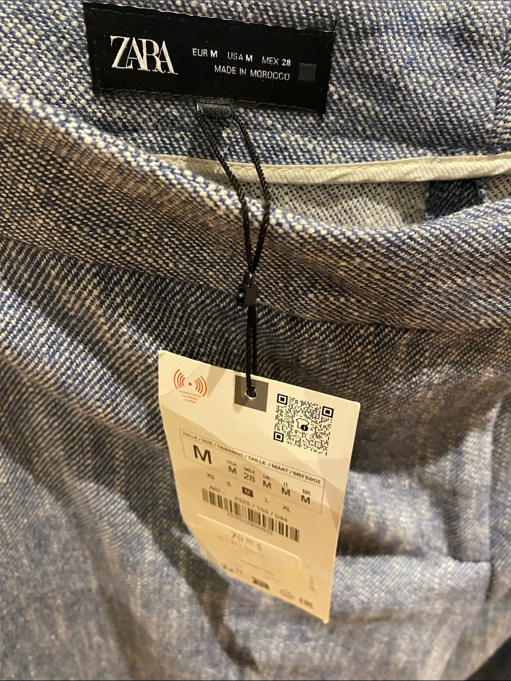 Zara Women's Straight Trousers in Light Blue - Picture 2 of 4